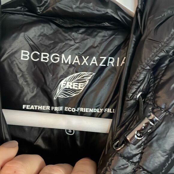 Bcbg black feather free quilted puffer jacket size small - Picture 4 of 13